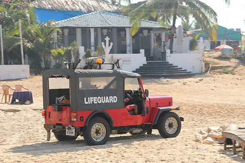 goa baga beach indian baywatch lifeguard