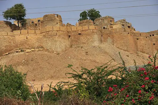 jaisalmer walls from my stay at Shahi Palace