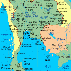 map of thailand