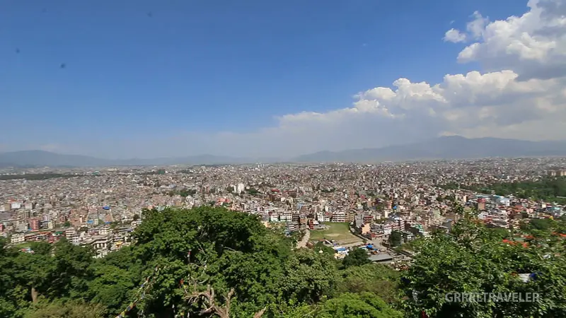Swayambhunath Stupa view, Thamel view, Kathmandu view