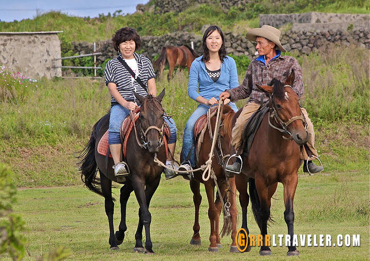 horseback riding on udo island jejudo