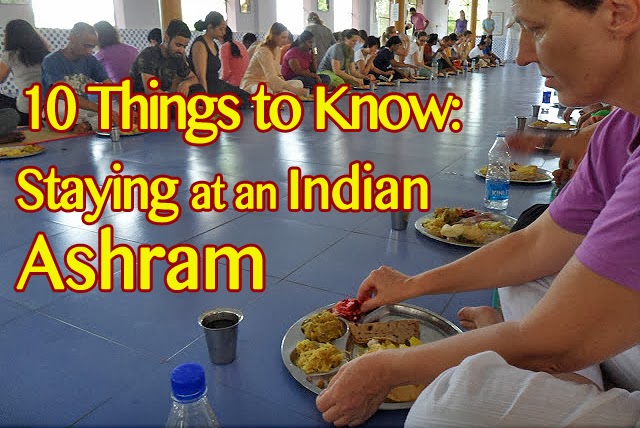 staying at an indian ashram, eating with your fingers in india