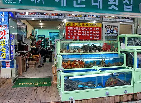 scary asian foods, traditional markets in korea, fear factor foods, traditional market restaurants, fish restaurants, seafood restaurants in korea, jalgachi fish market