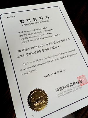 korean contract, visa work contract for korea