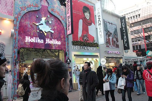 korean face stores myeongdong