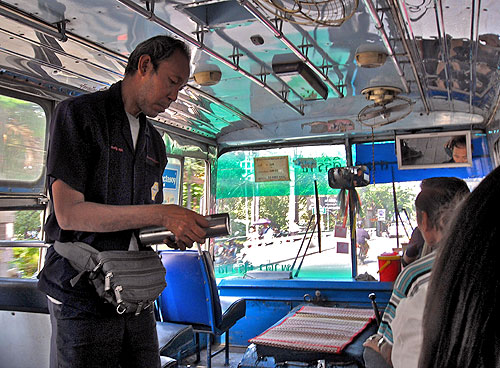 thai bus ticket taker