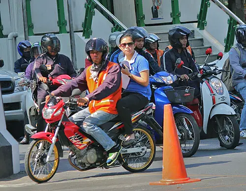 Motorbike taxis in Bangkok, getting around in Bangkok