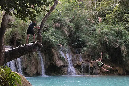 wat si waterfalls laos