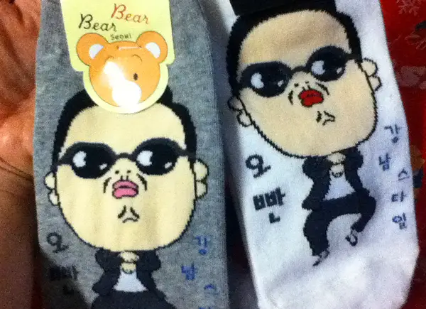cute korean socks, oppa socks in korea, gangnam style socks and clothes