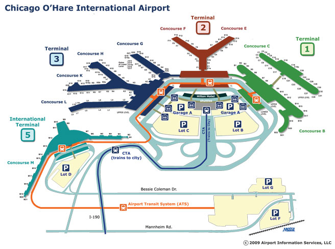 Chicago OHare Airport Map 