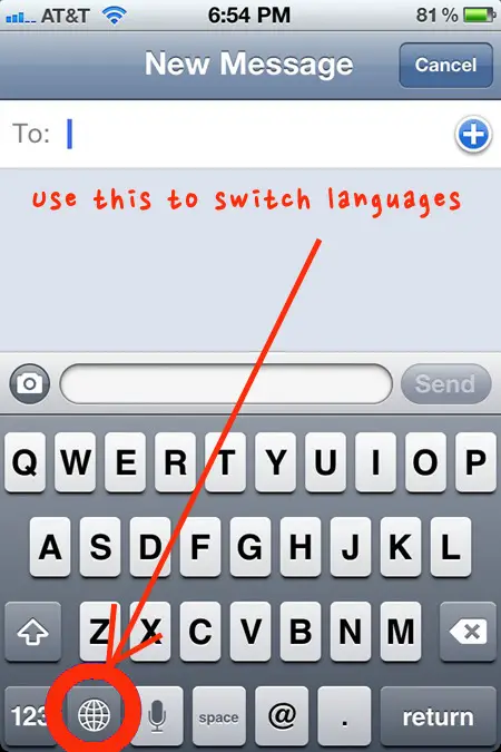 how to change language settings on your iphone, iphone keyboards global key