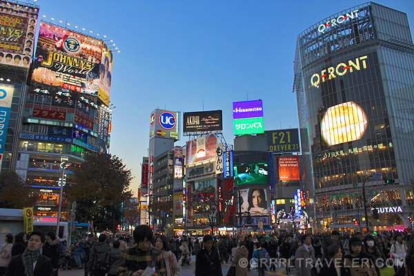 shibuya crossing, crowds in japan, Getting Around Tokyo on the cheap and easy