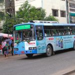 yangon bus, myanmar bus, how to catch a bus in a foreign country