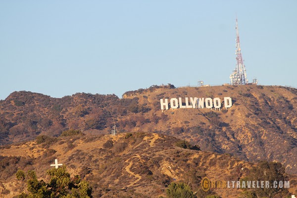 hollywood sign sits on the hollywood hills over Los Angeles