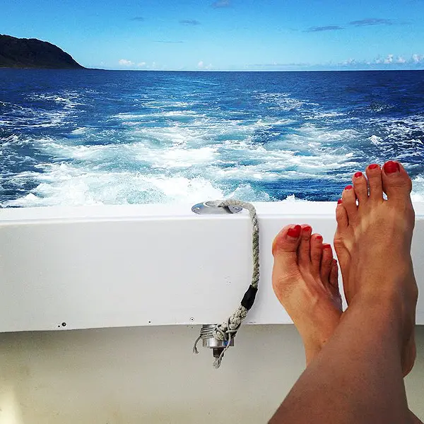 slipper tan, boating, fishing boat