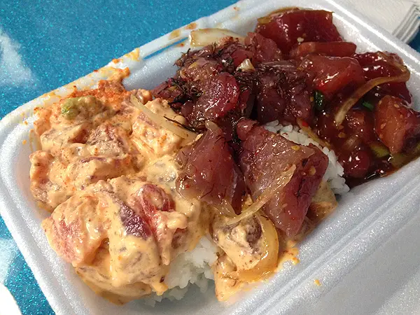 Poke, 10 Must Try foods in Hawaii, sashimi