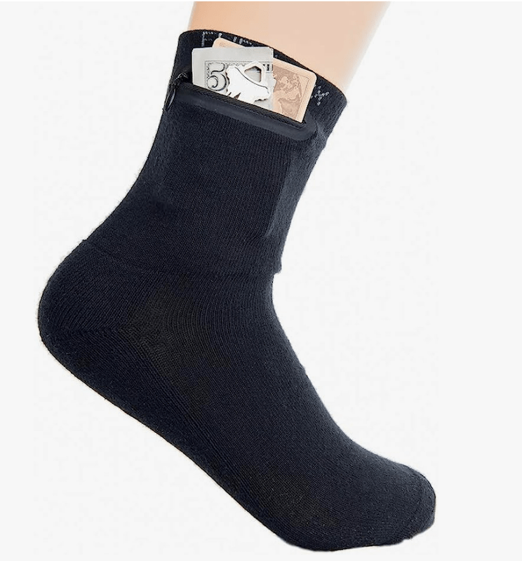 zipper sock wallet