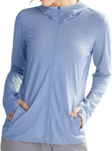 Libin Women's Full Zip UPF 50+ Sun Protection Hoodie Jacket Long Sleeve with Pockets