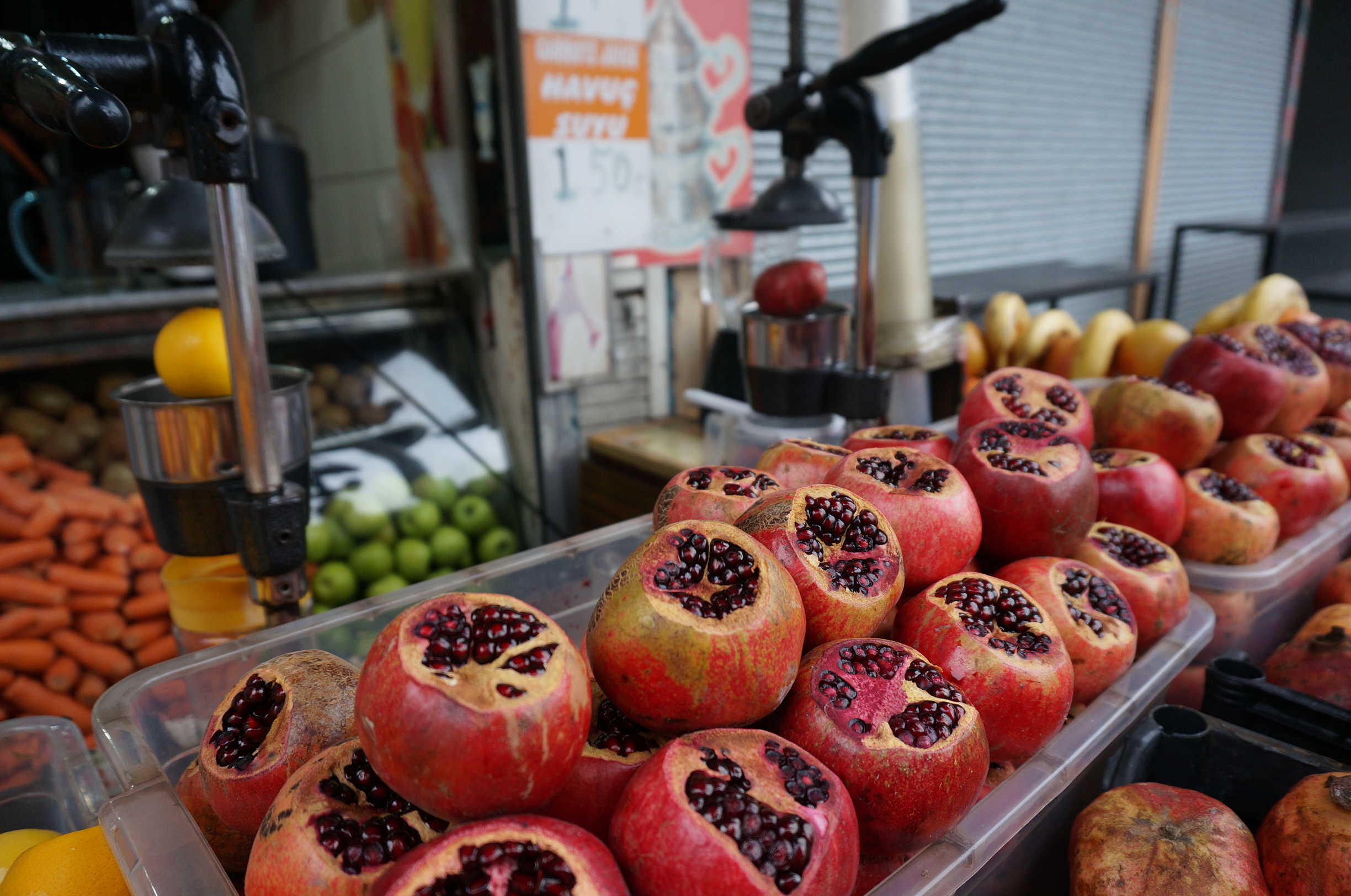 Pomegranate drinks in Istanbul