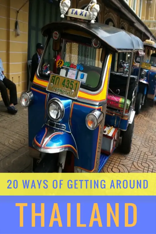 20 ways of getting around thailand