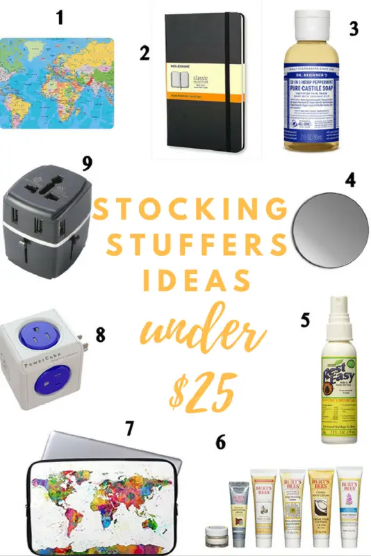 The Ultimate Gift Guide for Travelers, Gift Ideas for Travelers, Stocking Stuffer Ideas Under $25