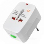 Universal travel adapter surge protector