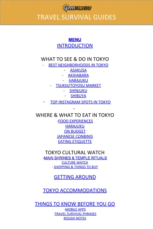 Tokyo Travel Secrets v1toc