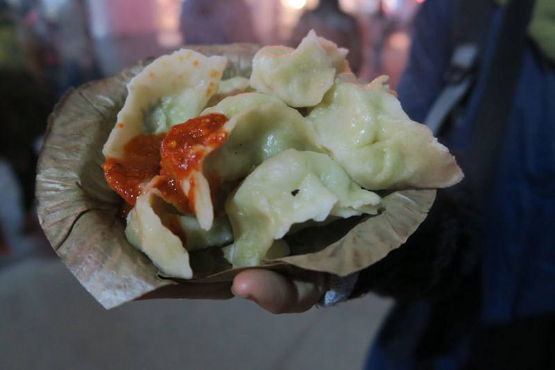 Tibetan momos in Darjeeling