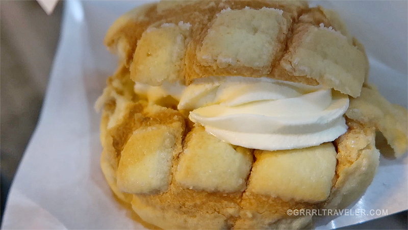 melon pan with soft serve