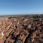 view from bologna asinelli tower