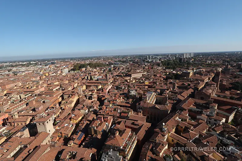 view from bologna asinelli tower