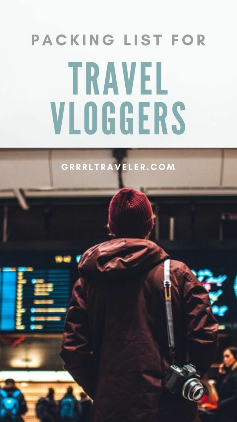 packing list for travel vloggers