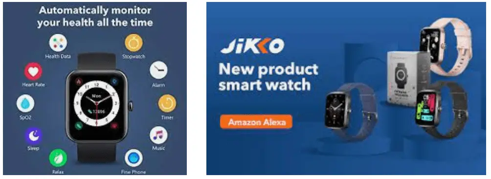 JIKKO Fitness Tracker Smart Watch
