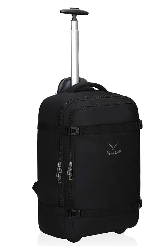 Hynes Eagle 42L Rolling Backpack Wheeled Backpack Flight Approved