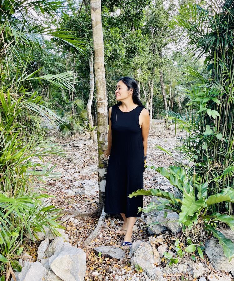unbound merino wool travel dress lightweight in Mexico