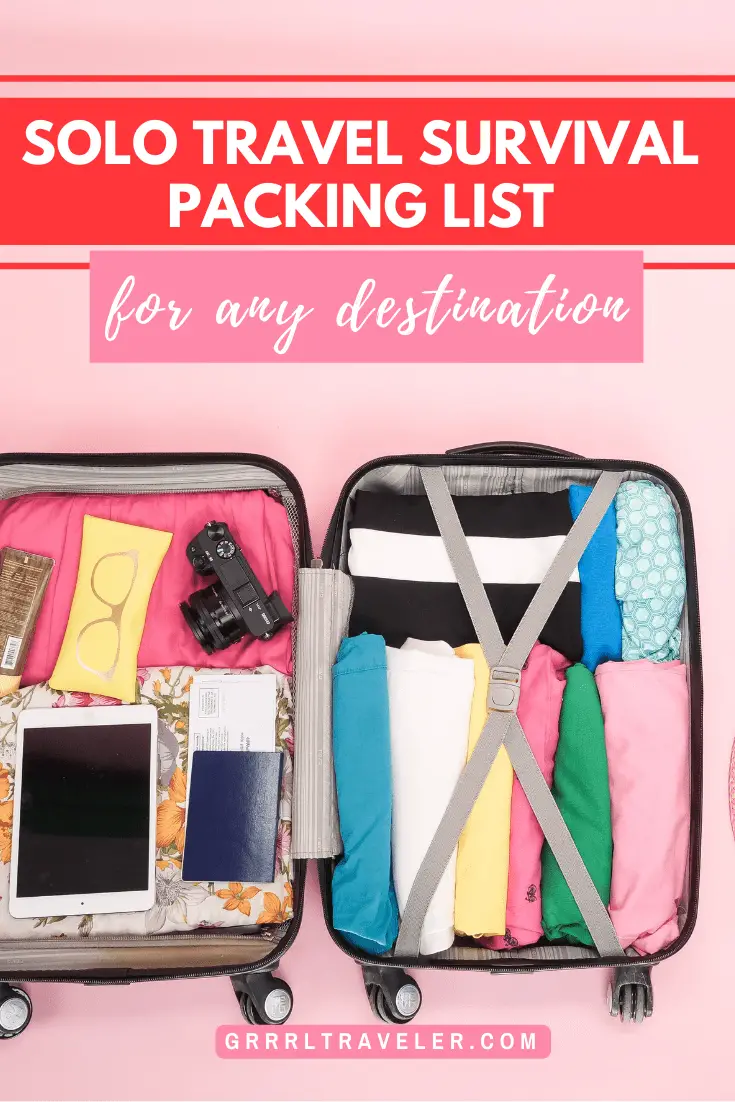 Solo female travel packing list