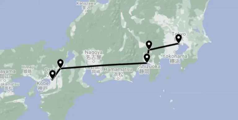 Japan group tour route 2024