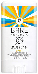 Bare Republic SPF50 sunscreen facial stick
