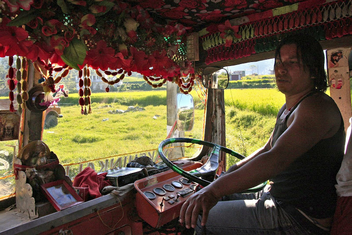 catching the bus in nepal